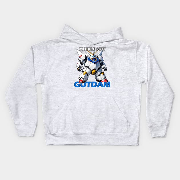 Mobile Suit Gutdam Kids Hoodie by Bearly Dressed